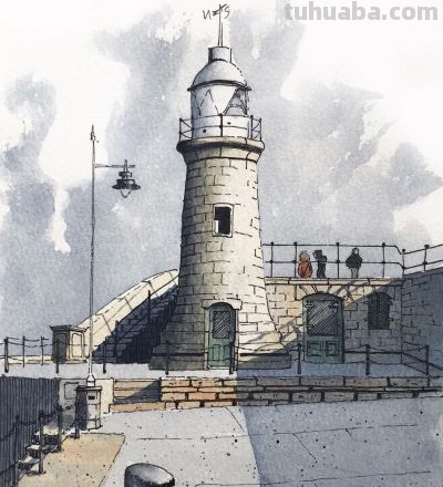 摄影师画的钢笔水彩风景，表现力超强！他用手绘打败了相机 - 图画吧TUHUABA