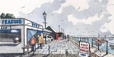 摄影师画的钢笔水彩风景，表现力超强！他用手绘打败了相机 - 图画吧TUHUABA