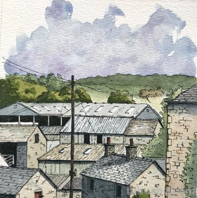 摄影师画的钢笔水彩风景，表现力超强！他用手绘打败了相机 - 图画吧TUHUABA