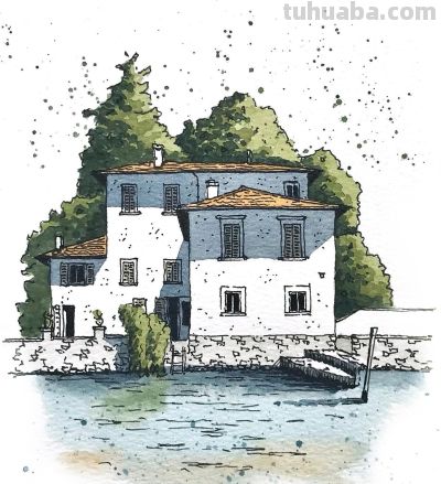 摄影师画的钢笔水彩风景，表现力超强！他用手绘打败了相机 - 图画吧TUHUABA