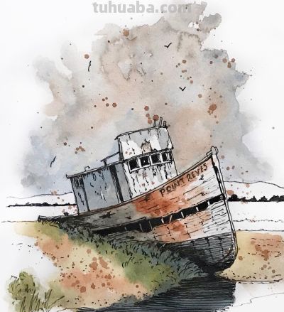 摄影师画的钢笔水彩风景，表现力超强！他用手绘打败了相机 - 图画吧TUHUABA