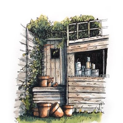 摄影师画的钢笔水彩风景，表现力超强！他用手绘打败了相机 - 图画吧TUHUABA