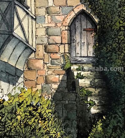 摄影师画的钢笔水彩风景，表现力超强！他用手绘打败了相机 - 图画吧TUHUABA