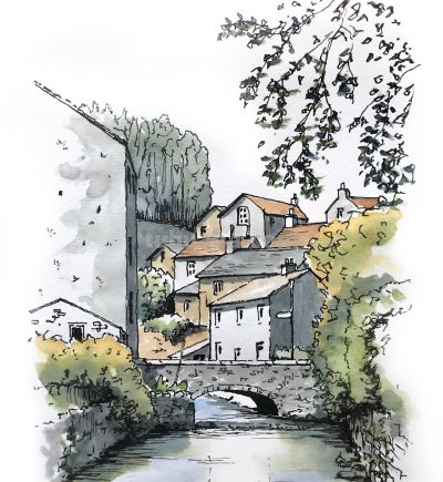 摄影师画的钢笔水彩风景，表现力超强！他用手绘打败了相机 - 图画吧TUHUABA