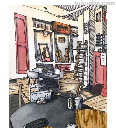 摄影师画的钢笔水彩风景，表现力超强！他用手绘打败了相机 - 图画吧TUHUABA