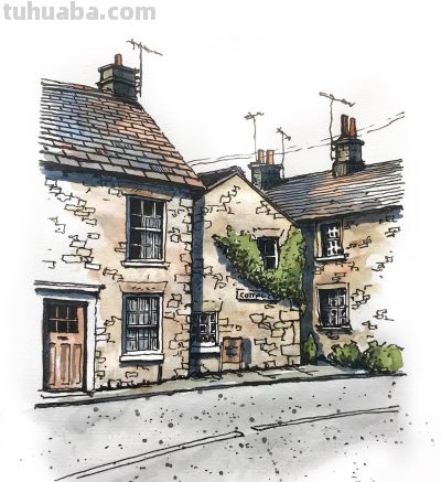 摄影师画的钢笔水彩风景，表现力超强！他用手绘打败了相机 - 图画吧TUHUABA