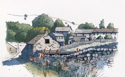 摄影师画的钢笔水彩风景，表现力超强！他用手绘打败了相机 - 图画吧TUHUABA