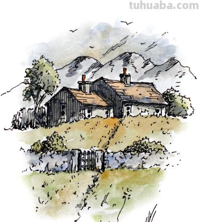 摄影师画的钢笔水彩风景，表现力超强！他用手绘打败了相机 - 图画吧TUHUABA