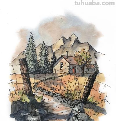 摄影师画的钢笔水彩风景，表现力超强！他用手绘打败了相机 - 图画吧TUHUABA