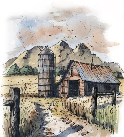 摄影师画的钢笔水彩风景，表现力超强！他用手绘打败了相机 - 图画吧TUHUABA