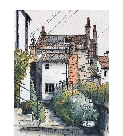 摄影师画的钢笔水彩风景，表现力超强！他用手绘打败了相机 - 图画吧TUHUABA