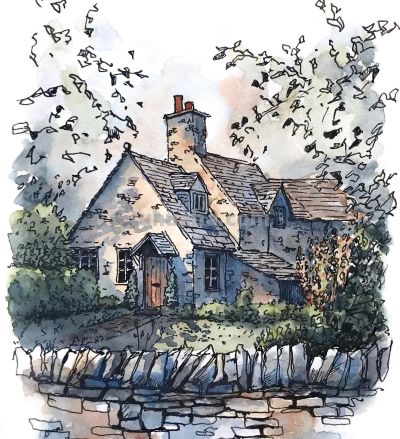 摄影师画的钢笔水彩风景，表现力超强！他用手绘打败了相机 - 图画吧TUHUABA