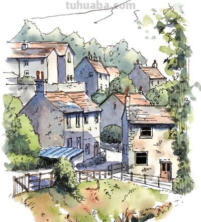 摄影师画的钢笔水彩风景，表现力超强！他用手绘打败了相机 - 图画吧TUHUABA