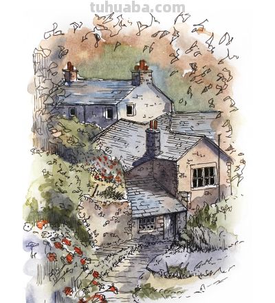 摄影师画的钢笔水彩风景，表现力超强！他用手绘打败了相机 - 图画吧TUHUABA