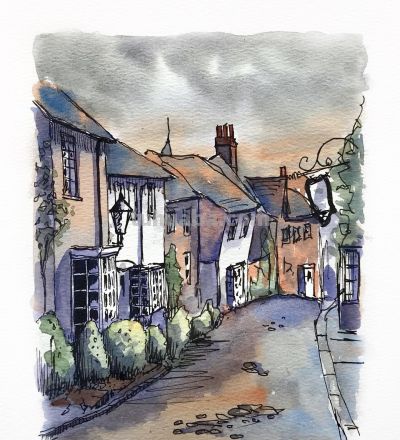 摄影师画的钢笔水彩风景，表现力超强！他用手绘打败了相机 - 图画吧TUHUABA