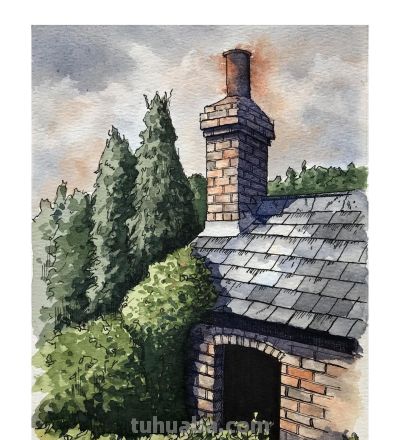 摄影师画的钢笔水彩风景，表现力超强！他用手绘打败了相机 - 图画吧TUHUABA