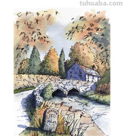 摄影师画的钢笔水彩风景，表现力超强！他用手绘打败了相机 - 图画吧TUHUABA