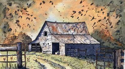 摄影师画的钢笔水彩风景，表现力超强！他用手绘打败了相机 - 图画吧TUHUABA