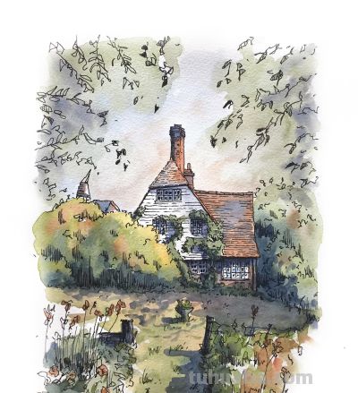 摄影师画的钢笔水彩风景，表现力超强！他用手绘打败了相机 - 图画吧TUHUABA