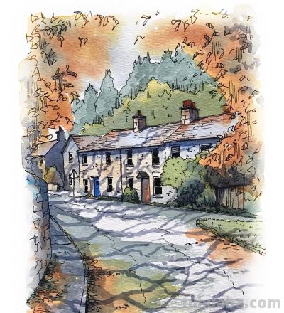 摄影师画的钢笔水彩风景，表现力超强！他用手绘打败了相机 - 图画吧TUHUABA