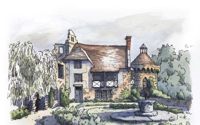 摄影师画的钢笔水彩风景，表现力超强！他用手绘打败了相机 - 图画吧TUHUABA