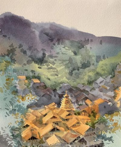 水韵黔彩· 贵州水彩线上作品展 - 今日头条 水韵黔彩· 贵州水彩线上作品展 - 图画吧TUHUABA