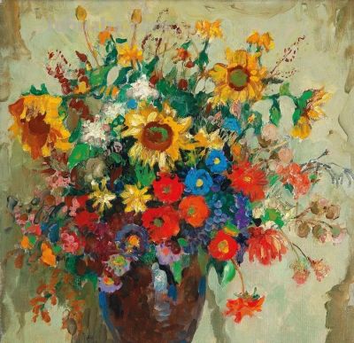 色彩鲜艳的静物花卉油画 | 康斯坦丁·戈尔巴托夫 - 今日头条