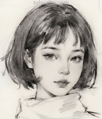 素描人物头像欣赏 - 图画吧TUHUABA