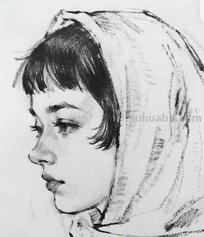 素描人物头像欣赏 - 图画吧TUHUABA