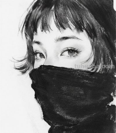 素描人物头像欣赏 - 图画吧TUHUABA