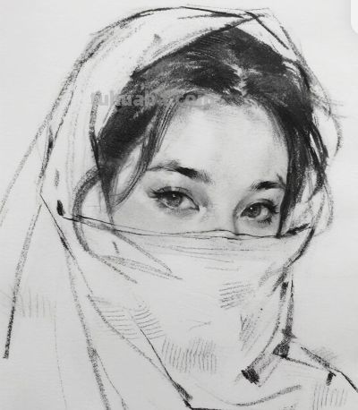 素描人物头像欣赏 - 图画吧TUHUABA