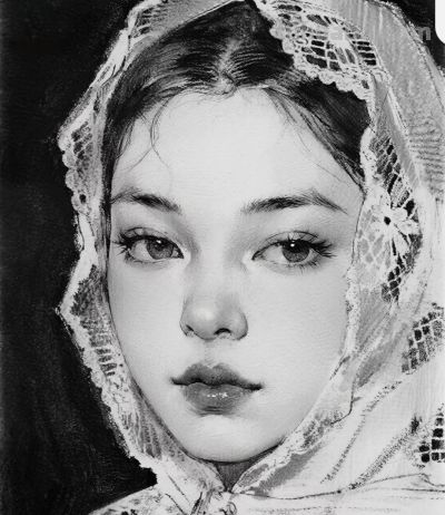 素描人物头像欣赏 - 图画吧TUHUABA