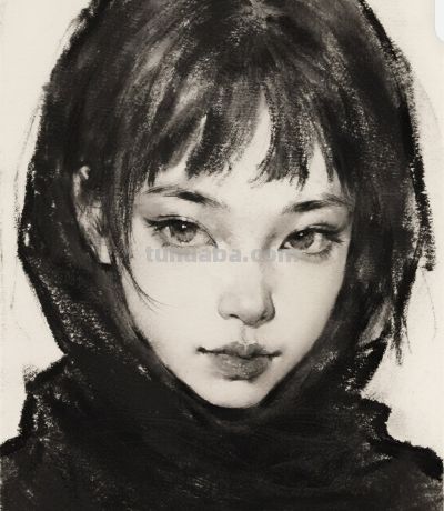 素描人物头像欣赏 - 图画吧TUHUABA