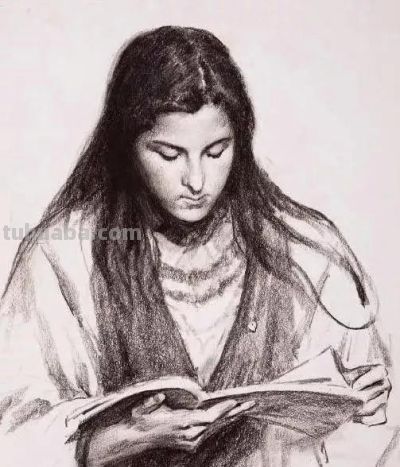 泛黄的肖像画｜早期素描肖像作品欣赏 - 图画吧TUHUABA