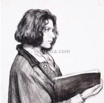 泛黄的肖像画｜早期素描肖像作品欣赏 - 图画吧TUHUABA