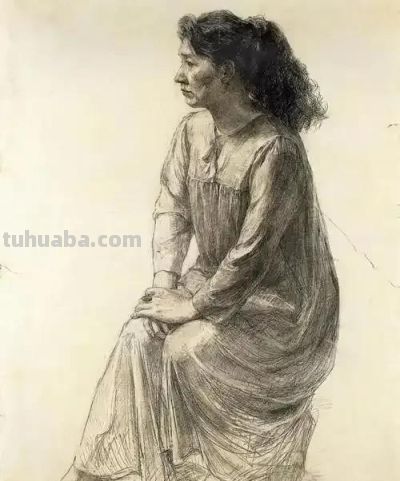泛黄的肖像画｜早期素描肖像作品欣赏 - 图画吧TUHUABA