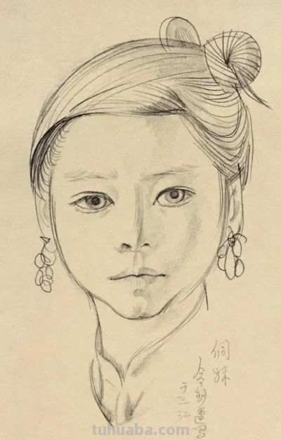 泛黄的肖像画｜早期素描肖像作品欣赏 - 图画吧TUHUABA