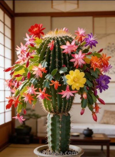 满身荆刺藏温柔，仙人球花开惊艳时光 - 图画吧TUHUABA