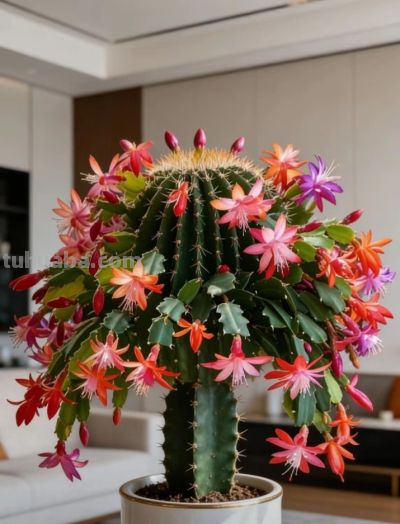 满身荆刺藏温柔，仙人球花开惊艳时光 - 图画吧TUHUABA