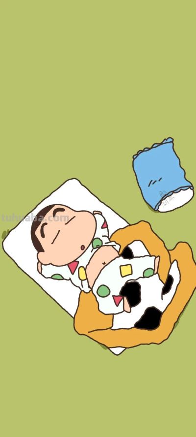 动漫萌宠小新简笔插画手机壁纸聊天背景图片 - 图画吧TUHUABA