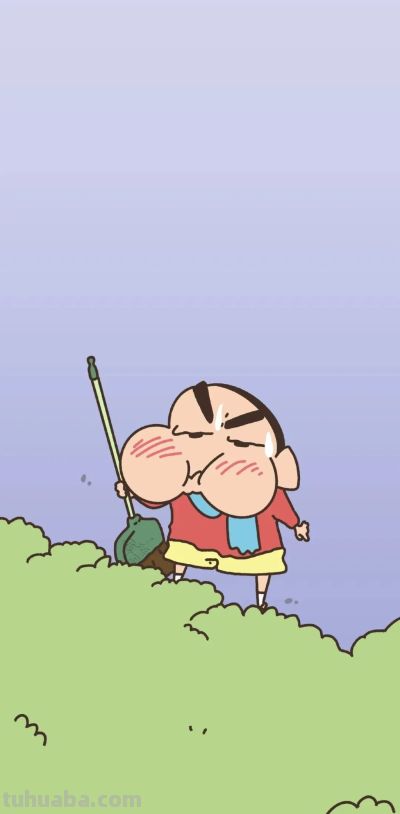 动漫萌宠小新简笔插画手机壁纸聊天背景图片 - 图画吧TUHUABA