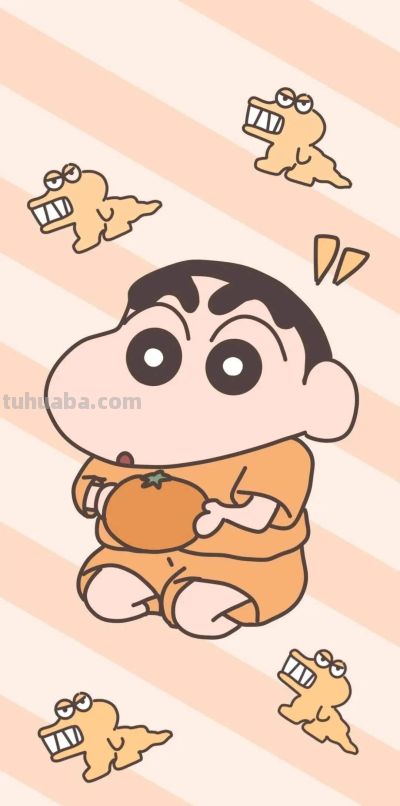 动漫萌宠小新简笔插画手机壁纸聊天背景图片 - 图画吧TUHUABA