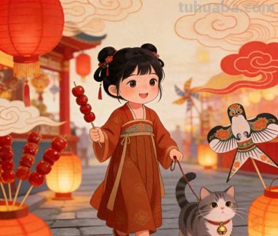 可爱猫咪插画｜猫猫和小主人 - 今日头条