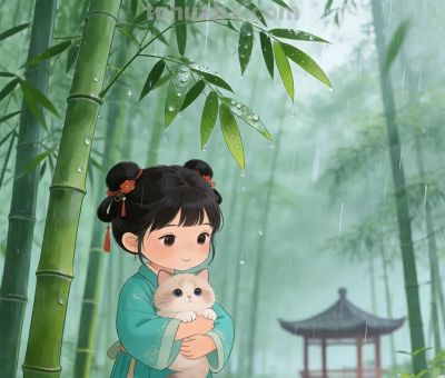 可爱猫咪插画｜猫猫和小主人 - 图画吧TUHUABA