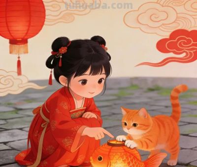 可爱猫咪插画｜猫猫和小主人 - 图画吧TUHUABA