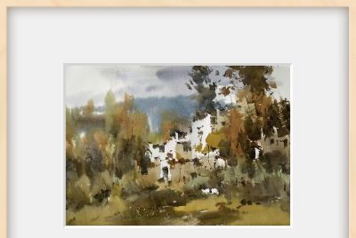 每日一画 | 停车坐爱枫林晚 霜叶红于二月花 大写意水彩里的塔川秋韵 - 图画吧TUHUABA