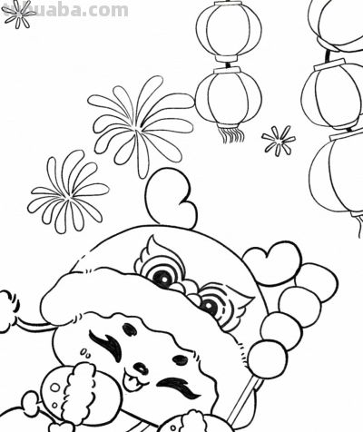 2026年元旦新年画报手抄报简笔画模板线稿绘画模板 - 图画吧TUHUABA