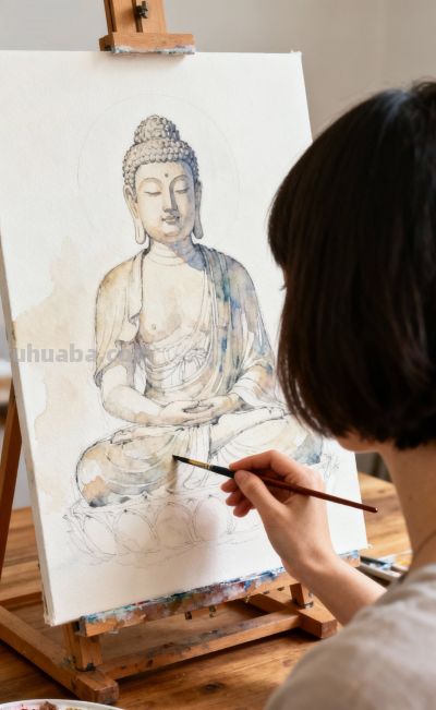 水彩佛像,在这一刻交织成一首无声的诗,在寒冬里低吟浅唱 - 今日头条 水彩佛像,在这一刻交织成一首无声的诗,在寒冬里低吟浅唱 - 图画吧TUHUABA