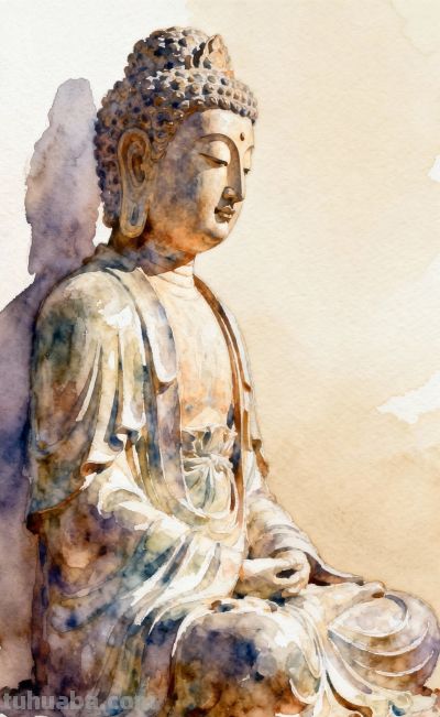 水彩佛像，在这一刻交织成一首无声的诗，在寒冬里低吟浅唱 - 今日头条