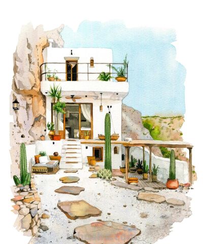 英国插画师Daria Malikova，诠释水彩的透明性和流动性 - 图画吧TUHUABA